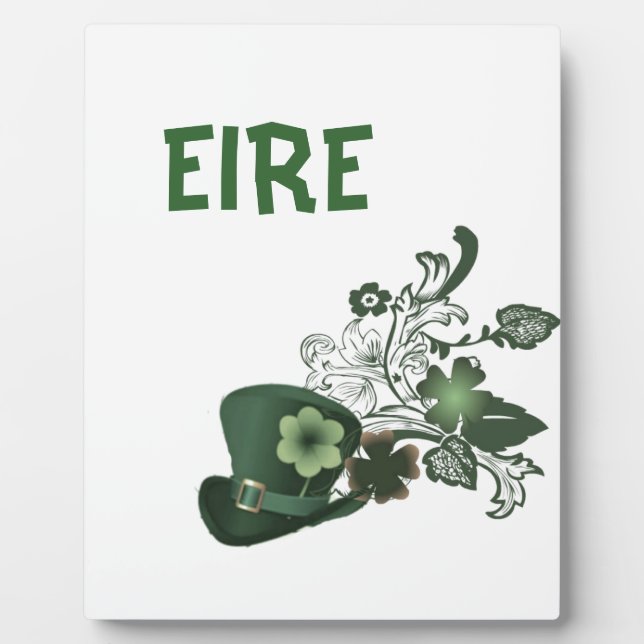 Elegant Shamrock Hat Plaque (Front)
