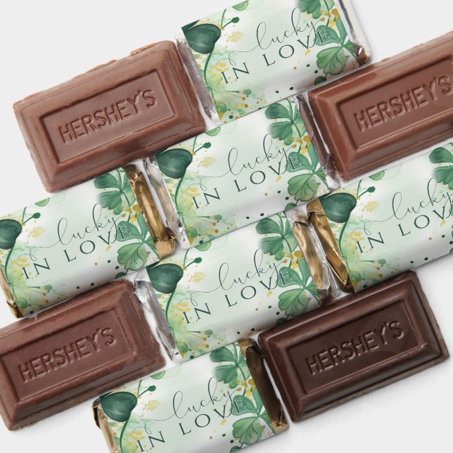 Elegant Shamrock Lucky in Love Bridal Shower Hershey's Miniatures (Assorted)