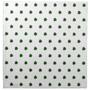 Elegant Shamrock Pattern Irish Good Luck Clovers Cloth Napkin