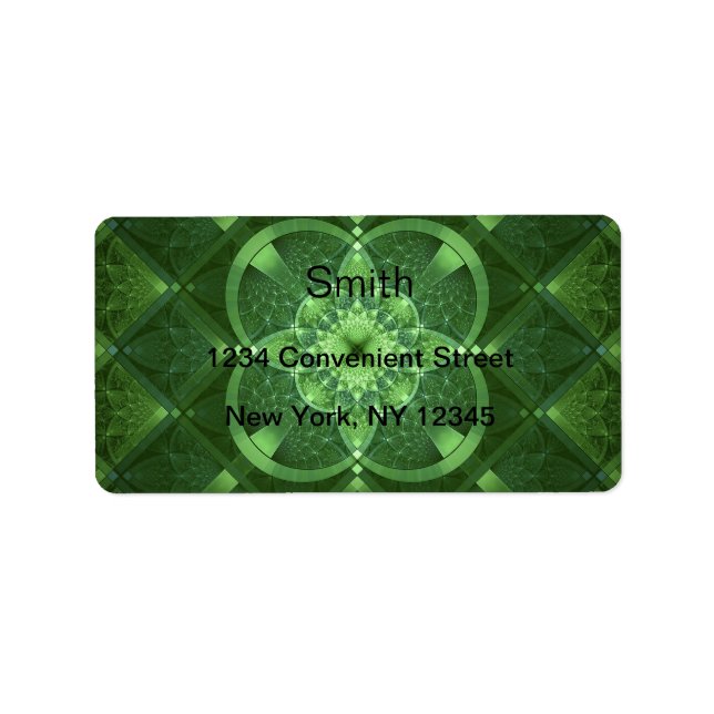 Elegant Shamrock Return Address Label (Front)
