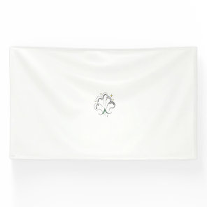 Elegant Shamrock-Shaped Design for St. Patrick's  Banner