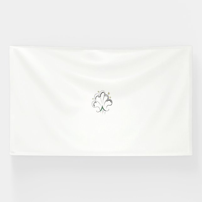 Elegant Shamrock-Shaped Design for St. Patrick's  Banner (Horizontal)