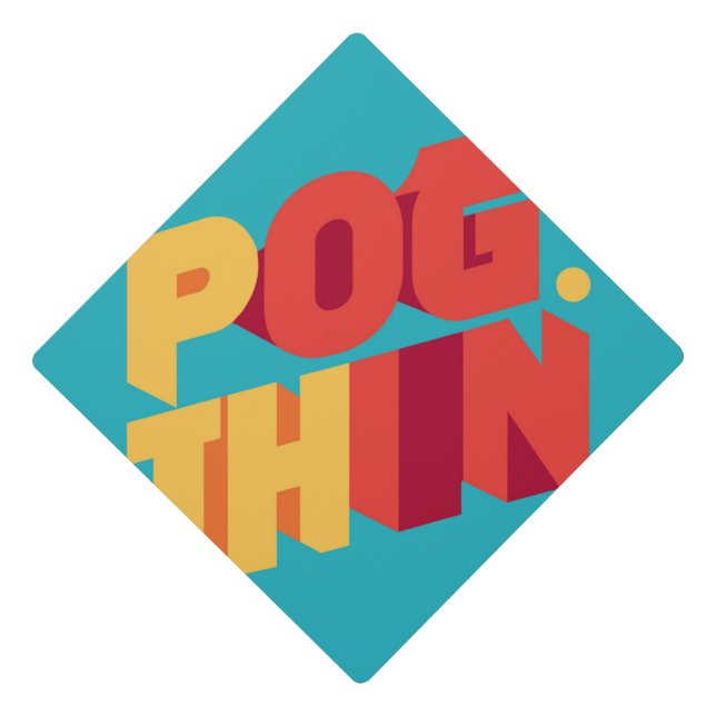 Elegant Shamrock-Shaped Design for St. Patrick's  Graduation Cap Topper (Front)