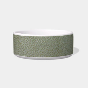 Elegant  Shamrock St.Patrick`s Day,Green Leather Bowl
