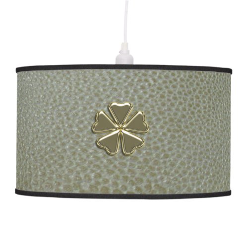 Elegant  Shamrock StPatricks DayGreen Leather Ceiling Lamp