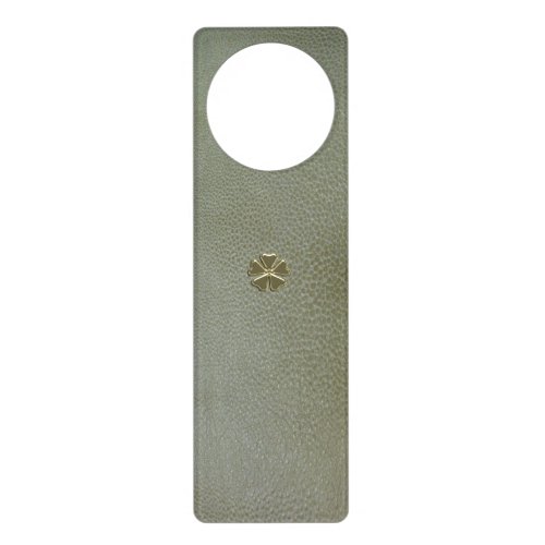 Elegant  Shamrock StPatricks DayGreen Leather Door Hanger