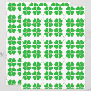 Elegant Shamrocks trimmed in gold Scrapbook Paper