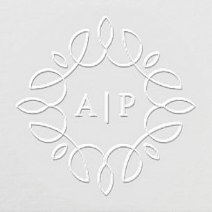 Elegant Shape Crest Wedding Monogram  Embosser