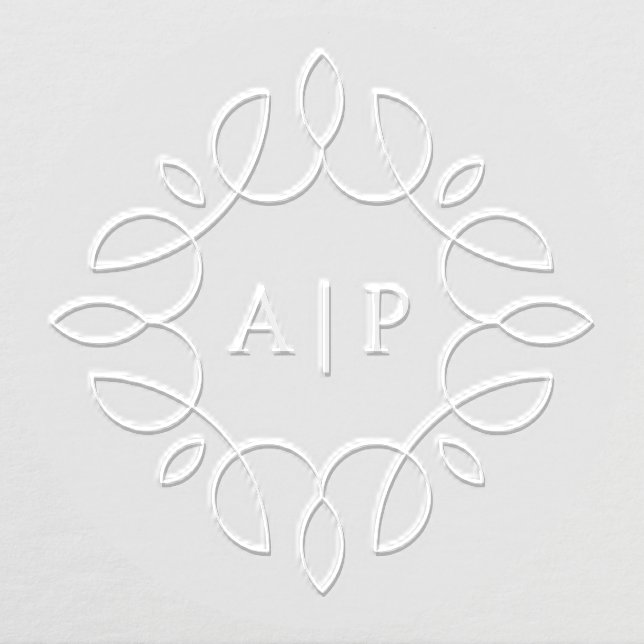 Elegant Shape Crest Wedding Monogram  Embosser (Design)