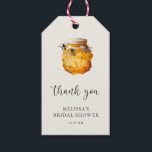 Elegant She Found Her Honey Bridal Shower Favor Gift Tags<br><div class="desc">Add a touch of sophistication to your bridal shower favors with our Elegant "She Found Her Honey" Bridal Shower Favor Gift Tags. Featuring a charming watercolor design with a sweet honey theme, these tags beautifully complement your event's decor. Perfect for tying onto jars of honey, candles, or other thoughtful gifts,...</div>