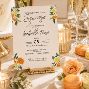 Elegant She Found Her Main Squeeze Bridal Shower  Invitation