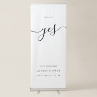 Elegant She Said Yes Engagement Party Welcome Sign