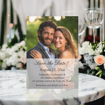 Elegant Sheer Overlay Photo Wedding Invitation by CustomInvites at Zazzle