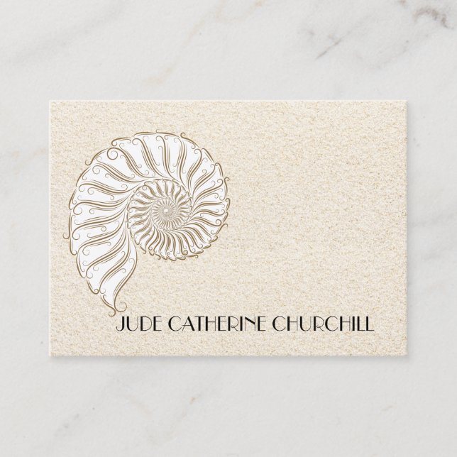 Elegant Shell Business Card (Front)