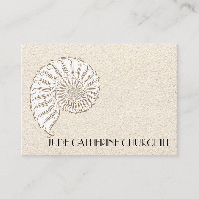 Elegant Shell Business Card (Front)