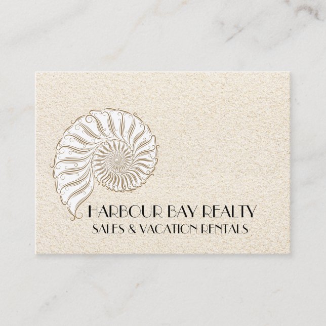 Elegant Shell Business Card (Front)