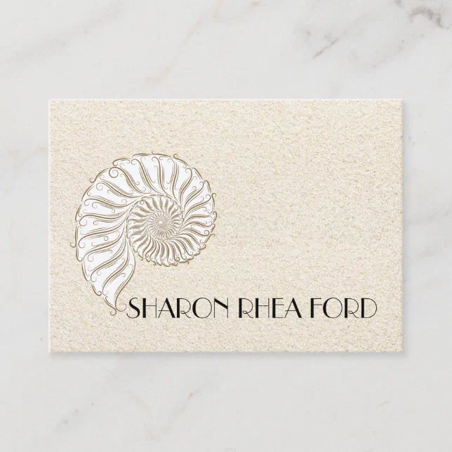 Shell Calling Card Elegant Shell Calling Card / Contacts / Business | Zazzle