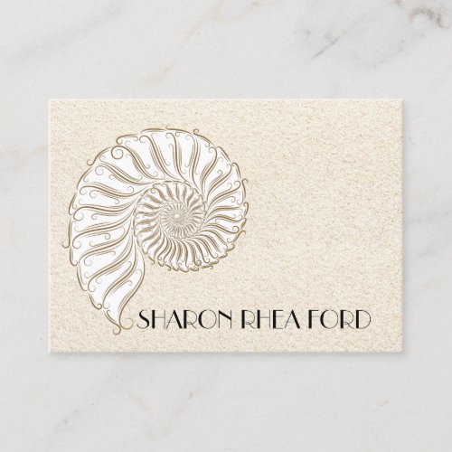 Elegant Shell Contact Numbers  Business Calling Card