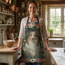 Elegant Sheltie Shetland Sheepdog Country Style