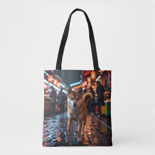 Elegant Shiba Inu Tote Bag (Front)