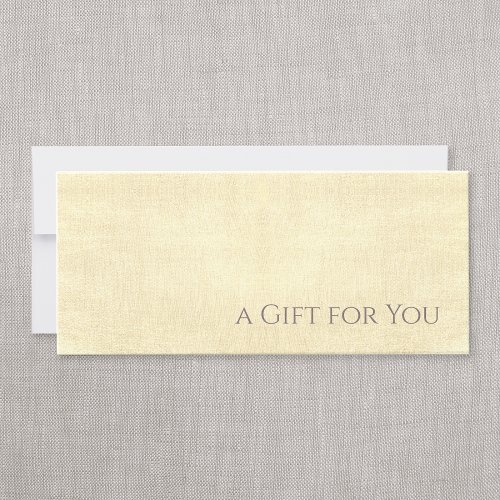 Elegant Shimmery Yellow Gift Certificate