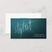 Elegant Shine | Teal | Stylist Business Card (Front/Back)