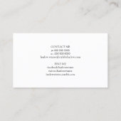 Elegant Shine | Teal | Stylist Business Card (Back)