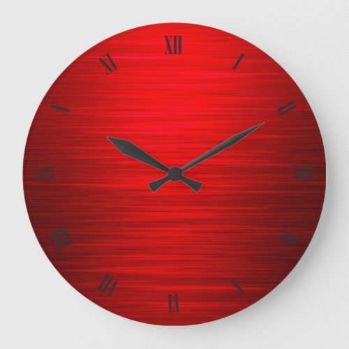 Elegant shiny red shaded wall clock