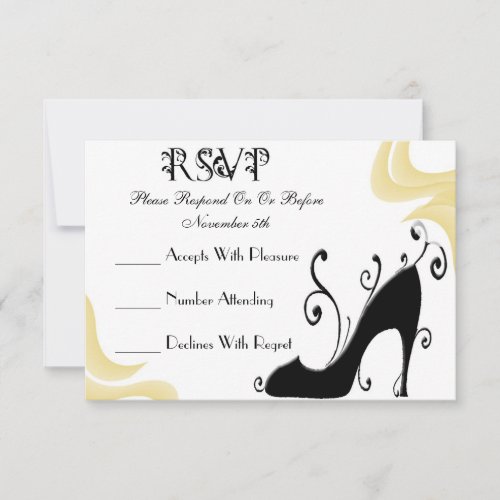 Elegant Shoe Response Card