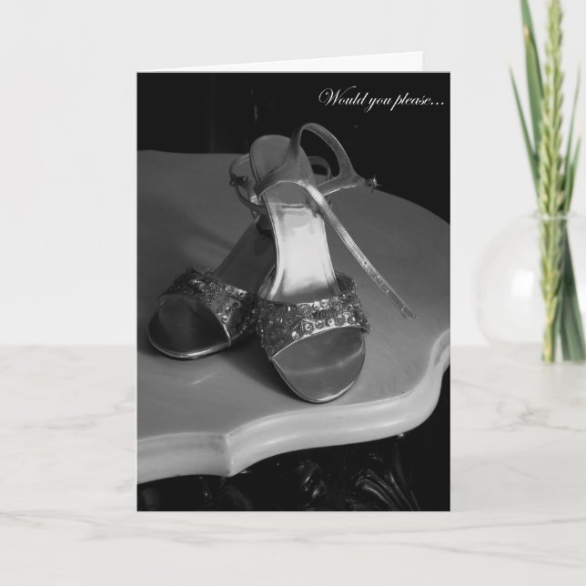 Elegant Shoes Maid of Honor Greeting Card (Front)