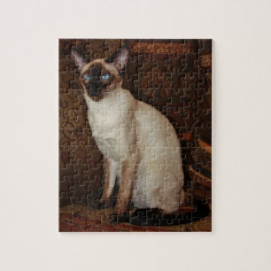 Elegant Siamese Cat Jigsaw Puzzle