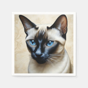 Elegant Siamese Cat Napkins