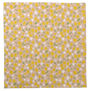Elegant Sicilian Lemon Cloth Napkin