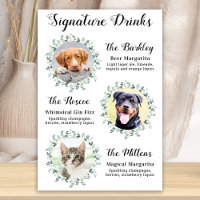 Elegant Signature Drinks Pet Wedding Dog 3 Photo