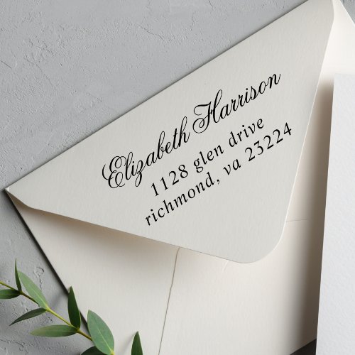 Elegant Signature Name Return Address Self_inking Stamp
