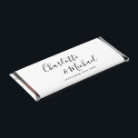 Elegant Signature Script Black And White Wedding Hershey Bar Favors<br><div class="desc">Elegant signature black and white wedding favor personalized with signature style names and your special wedding date. Designed by Thisisnotme©</div>