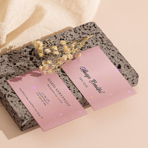 Elegant Signature Script Calligraphy Esthetician Business Card