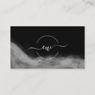 Elegant Signature Script Calligraphy Logo Black Business Card