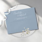 Hot Review! Minimal Leaf  Dusty Blue Wedding Envelope Seals - Eezabet -  Medium