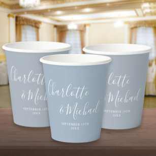 Personalized Wedding Paper Cups (set of 50)