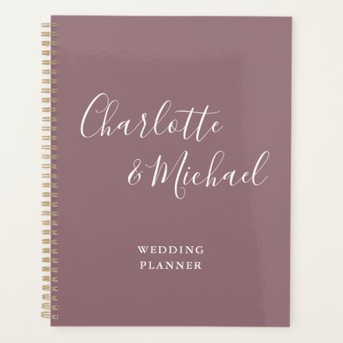 Elegant Signature Script Mauve Wedding Planner