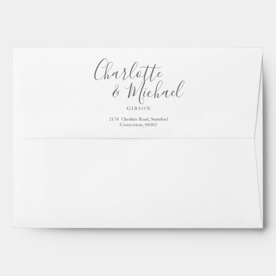 Elegant Signature Script Name Address Envelope | Zazzle.com