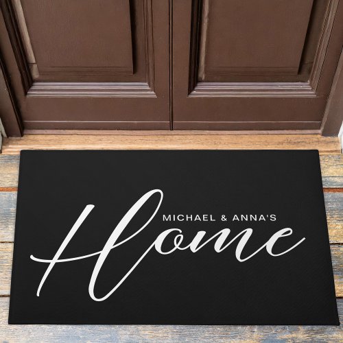 Elegant Signature Script Name Doormat