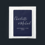 Elegant Signature Script Navy Blue Wedding Favor Tea Bag Drink Mix<br><div class="desc">Elegant signature navy blue wedding favor personalized with signature style names and your special wedding date. Designed by Thisisnotme©</div>