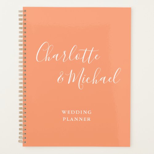 Elegant Signature Script Peach Wedding Planner