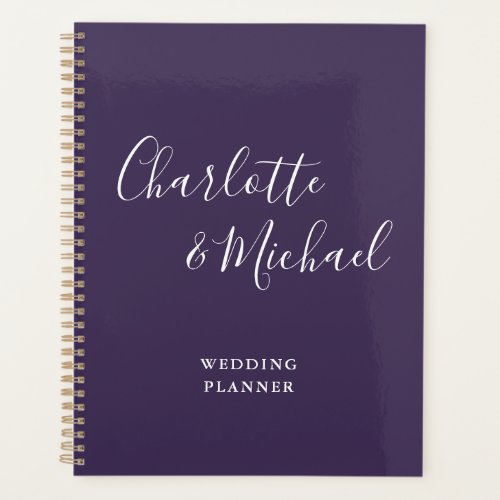 Elegant Signature Script Purple Wedding Planner