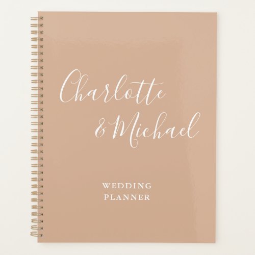 Elegant Signature Script Tan Taupe Wedding Planner