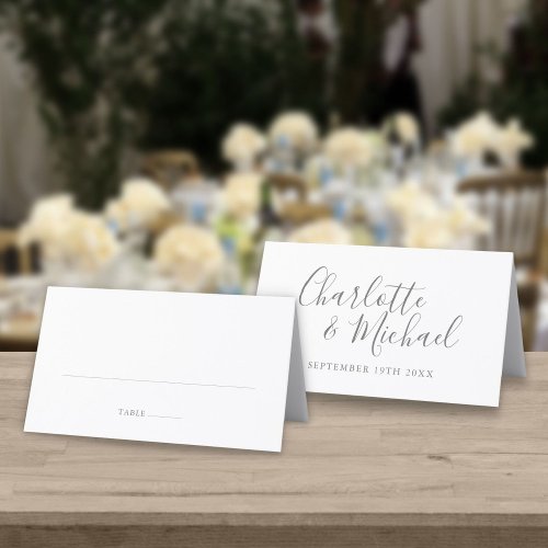 Elegant Signature Wedding Place Card