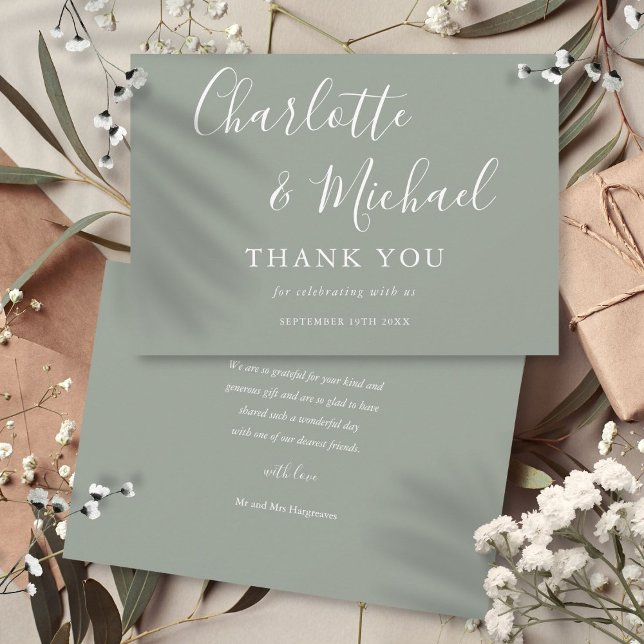 Elegant Signature Wedding Thank You (Elegant Signature Wedding Thank You)