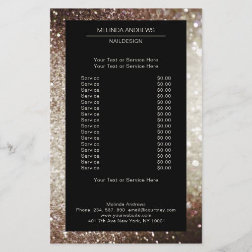 Elegant Silber Gold beidseitig Flyer